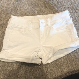 white jean shorts